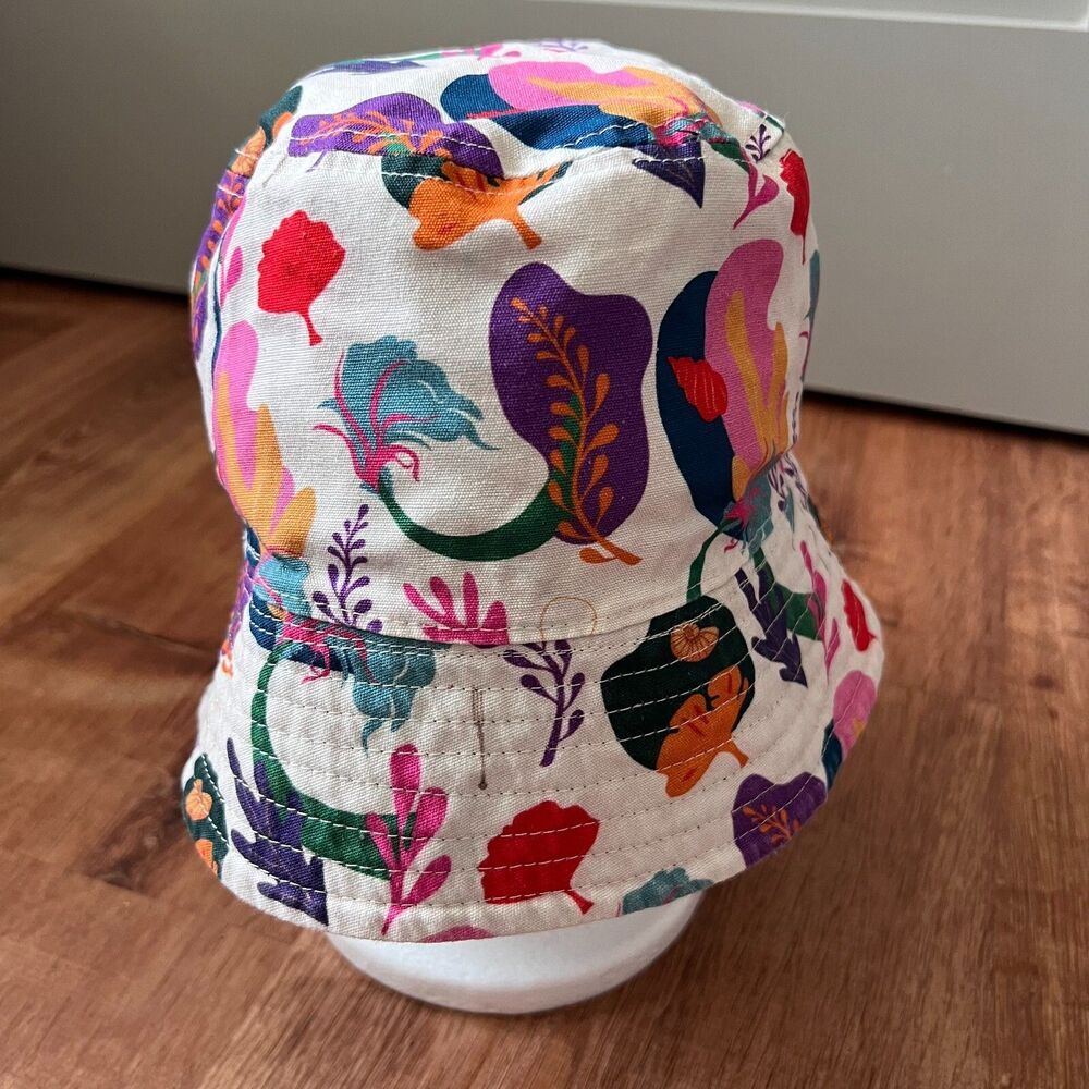 Disney Parks Ariel The Little Mermaid Reversible Bucket‎ Hat Adult Ocean Animals